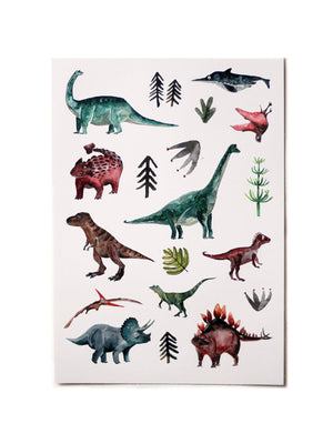 Autocollants Halfbird résistants au lave-vaisselle "Dinosaures"