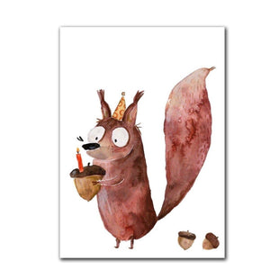 Halfbird Postkarte mit handgezeichnetem Eichhörnchen-Motiv auf Recyclingpapier, nachhaltige Grußkarte für jeden Anlass