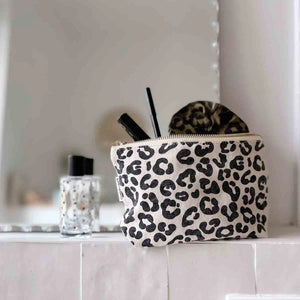 Trousse de toilette Rose in April "Sofia" | Gris / Beige