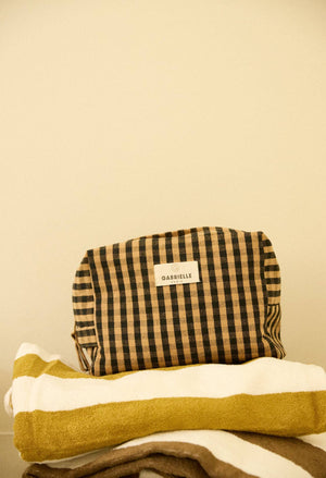 Gabrielle Paris Toiletry Bag | Coffee Vichy