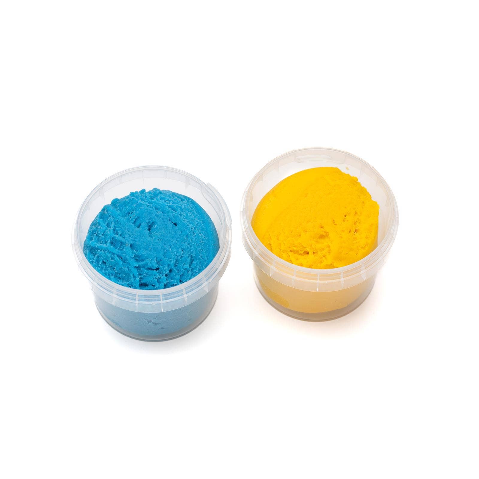 Neongrün Bio-Knete vegan 2er Set "Suri" blau/gelb