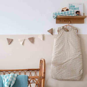 Rose in April Bianca Swaddle Vichy 70x70 cm | Canal Blue