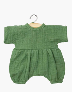 Minikane Puppen-Overall Noa Ortie, Barboteuse aus Baumwollgaze für Minikane Babies Puppe