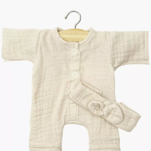 Minikane Babies Vêtement-Salopette de poupée "Lili" Mastic