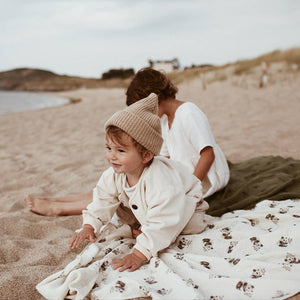 Rose in April Bianca Swaddle Panda | Natur 110x110 cm