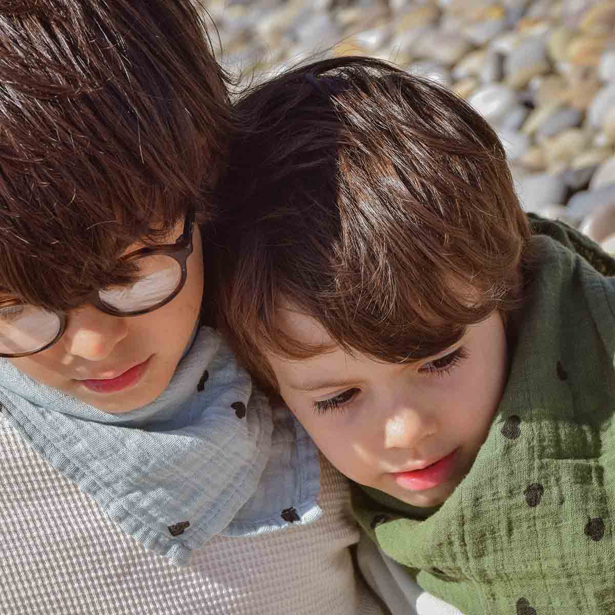 Rose in April Swaddle "Bianca" Herz Grün 110x110