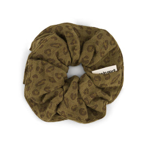 Rose in April Scrunchie "Leopard Olive"