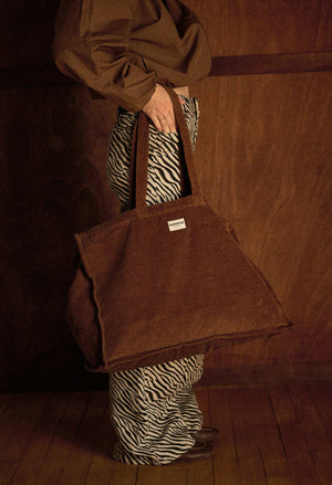 Sac de voyage en velours camel : Velours camel