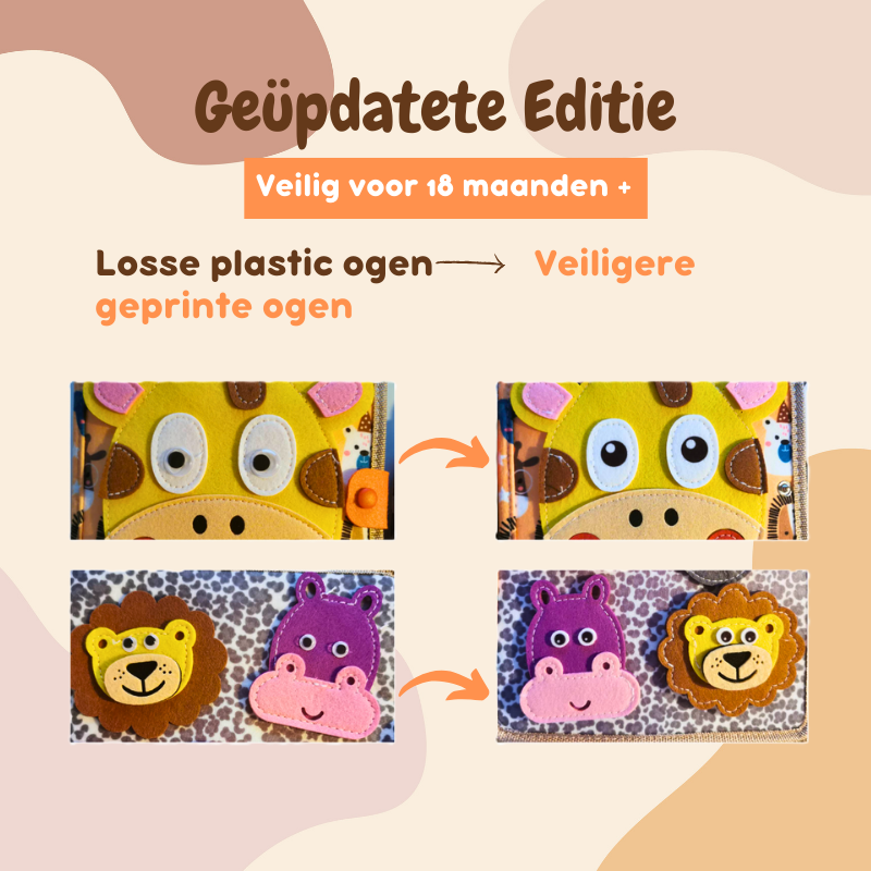 Joymaxx Montessori Beschäftigungsbuch Giraffe für Kleinkinder