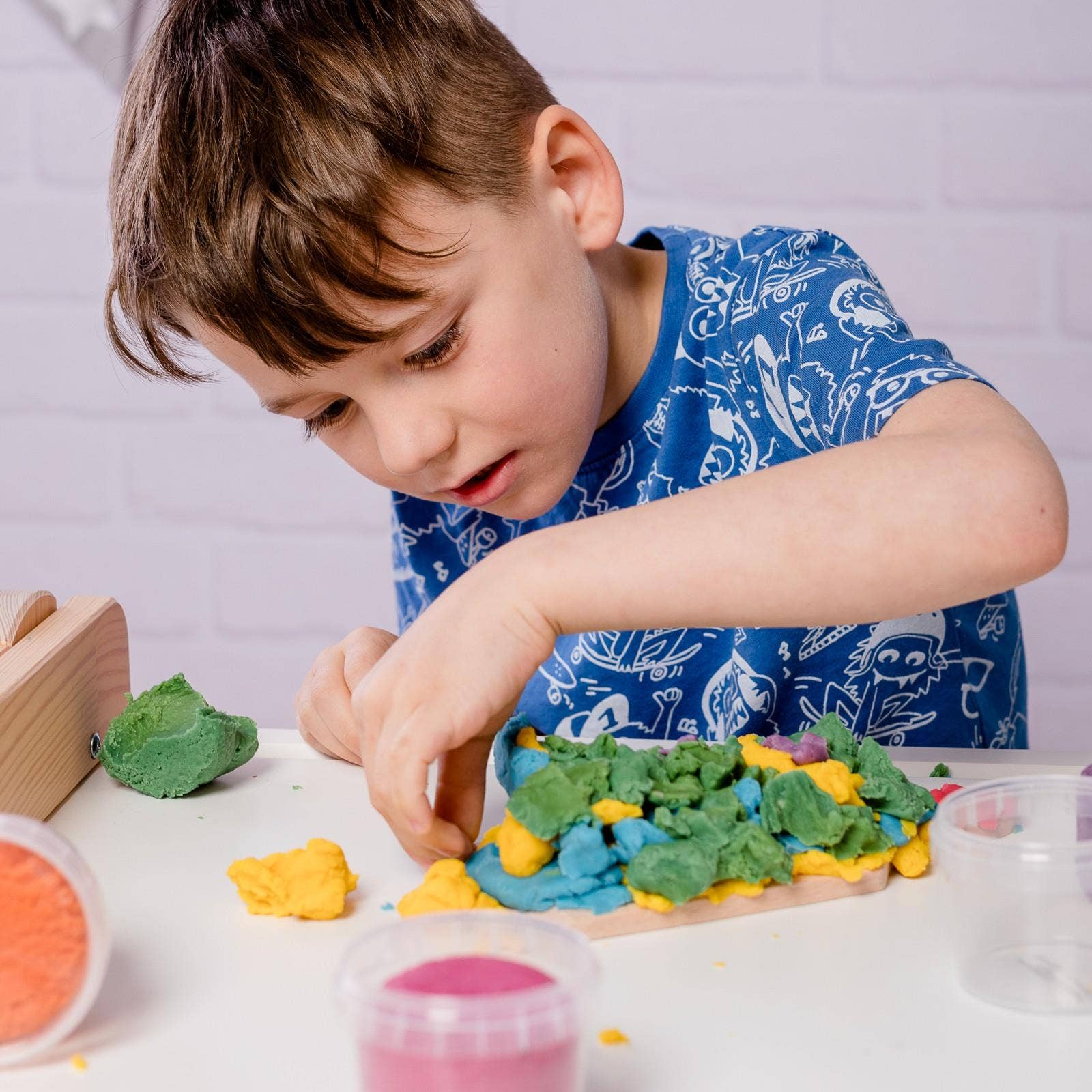 Neongrün Bio-Knete vegan 4er Set "Loki"