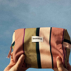 Trousse de toilette Gabrielle Paris | Rayures de sable