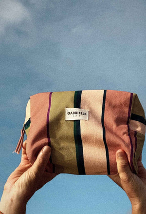Trousse de toilette Gabrielle Paris | Rayures de sable