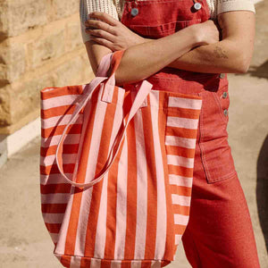 Rose in April Elisabeth Tasche | Candy/Tomate Streifen