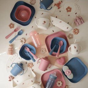 Mushie Silicone Learning Cup + Straw | Fairy Mice