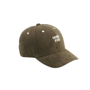Chamaye Cap Velours "High Five" Kaki | Kids
