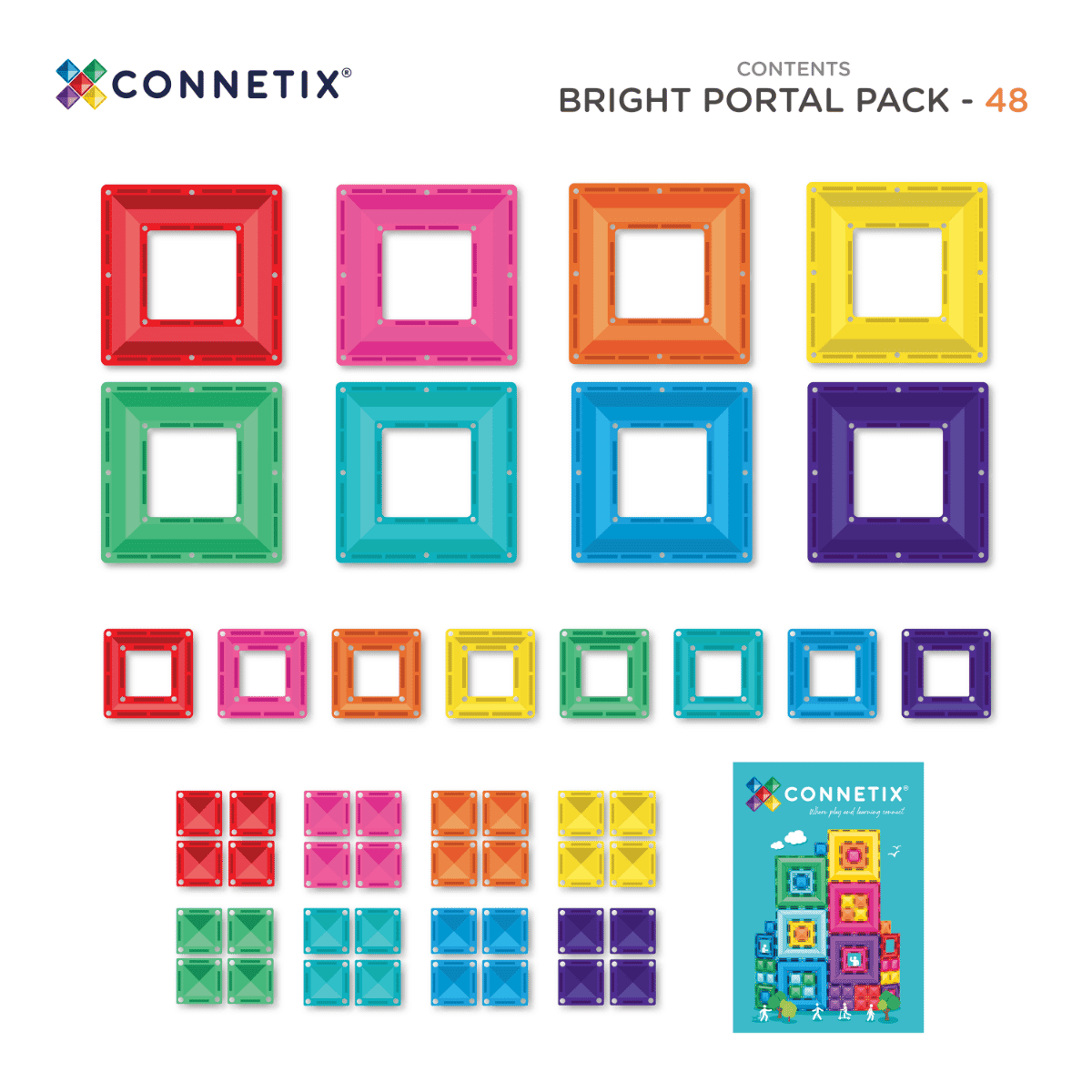 Connetix Magnetbausteine "Bright Portal Pack" 48-teilig