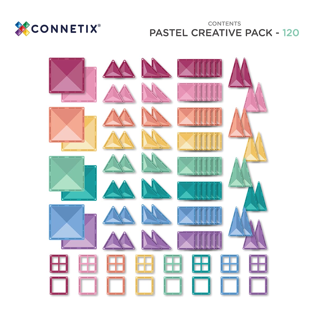 Connetix Magnetbausteine "Pastel Creative Pack" 120-teilig