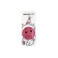 Nailmatic Kids Nagellack „Kitty“ in candy pink glitter – vegan, wasserbasiert, abwaschbar und sicher fuer Kinder ab 3 Jahren.