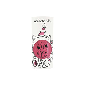 Nailmatic Kids Nagellack „Kitty“ in candy pink glitter – vegan, wasserbasiert, abwaschbar und sicher fuer Kinder ab 3 Jahren.