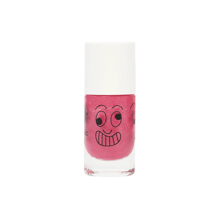 Nailmatic Kids Nagellack „Kitty“ in candy pink glitter – vegan, wasserbasiert, abwaschbar und sicher fuer Kinder ab 3 Jahren.