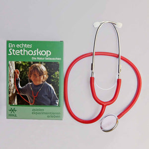 Kraul Echtes Stethoskop – robustes, funktionsfähiges Stethoskop für Kinder zur Erforschung von Körper- und Naturgeräuschen, sicher unter Aufsicht zu verwenden.