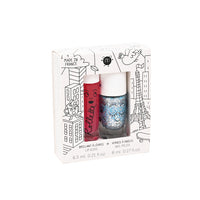 Magical Kids' Makeup Set von Nailmatic – 1 Luna Blue Glitter Kids' Nagellack (8 ml) + 1 Raspberry Rollette Lip Gloss (6,5 ml), vegan und dermatologisch getestet, für Kinder ab 3 Jahren.