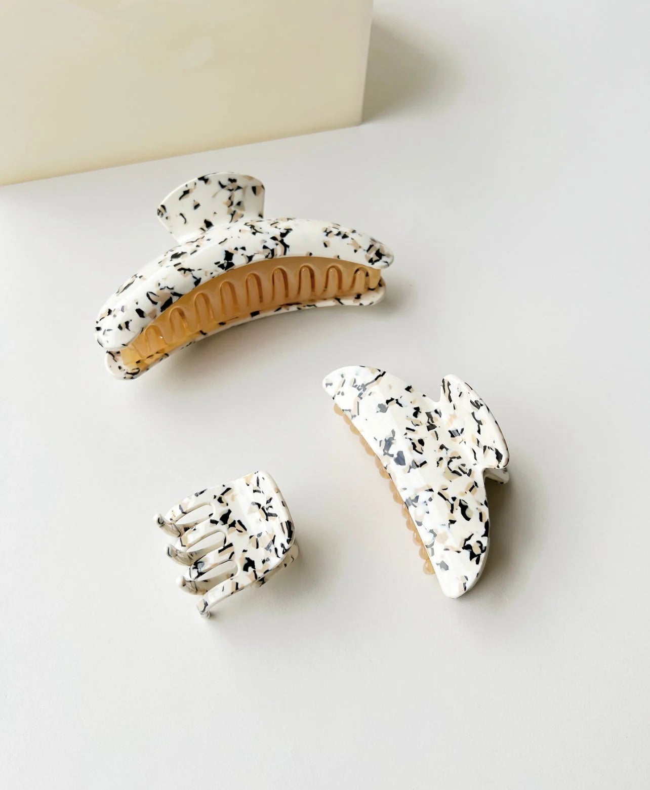 Machete Haarklammer Mini Terrazzo