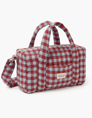 Minikane Puppen-Wickeltasche | Vichy Rehbraun/Frost