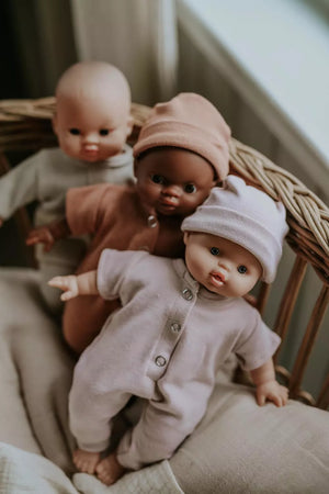 Minikane Baby-Puppe "Mae" mit Stoffkörper 28cm
