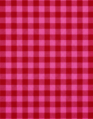 Sac à langer pour poupées Minikane | Vichy rose bonbon/rouge cerise