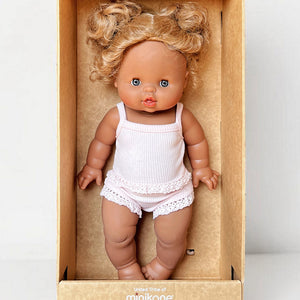 Minikane Gordi Puppe "Louise" 34 cm mit Unterkleid