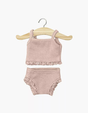 Vêtements pour poupée Minikane "Côtelée Rose"