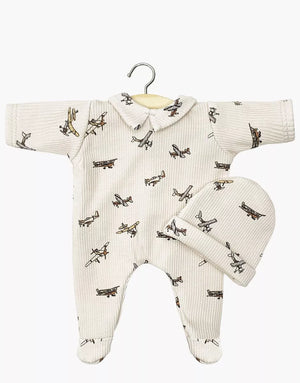 Minikane Babies Puppenkleid-Overall mit Mütze "Corentin" Beige