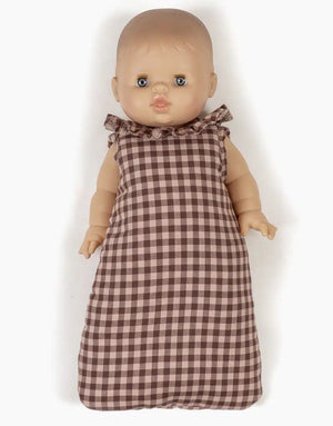 Minikane Puppen-Schlafsack "Flanell" kariert
