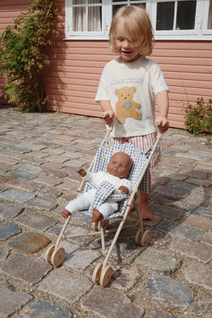 Konges Sløjd Puppen-Buggy "Doll Stroller Captains Blue Check"