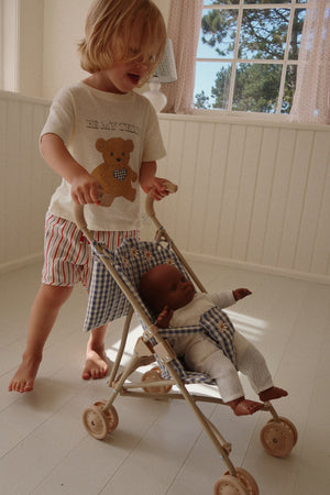 Konges Sløjd Puppen-Buggy "Doll Stroller Captains Blue Check"