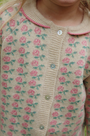 Konges Sløjd Strickjacke aus Merinowolle "Belou" Rose