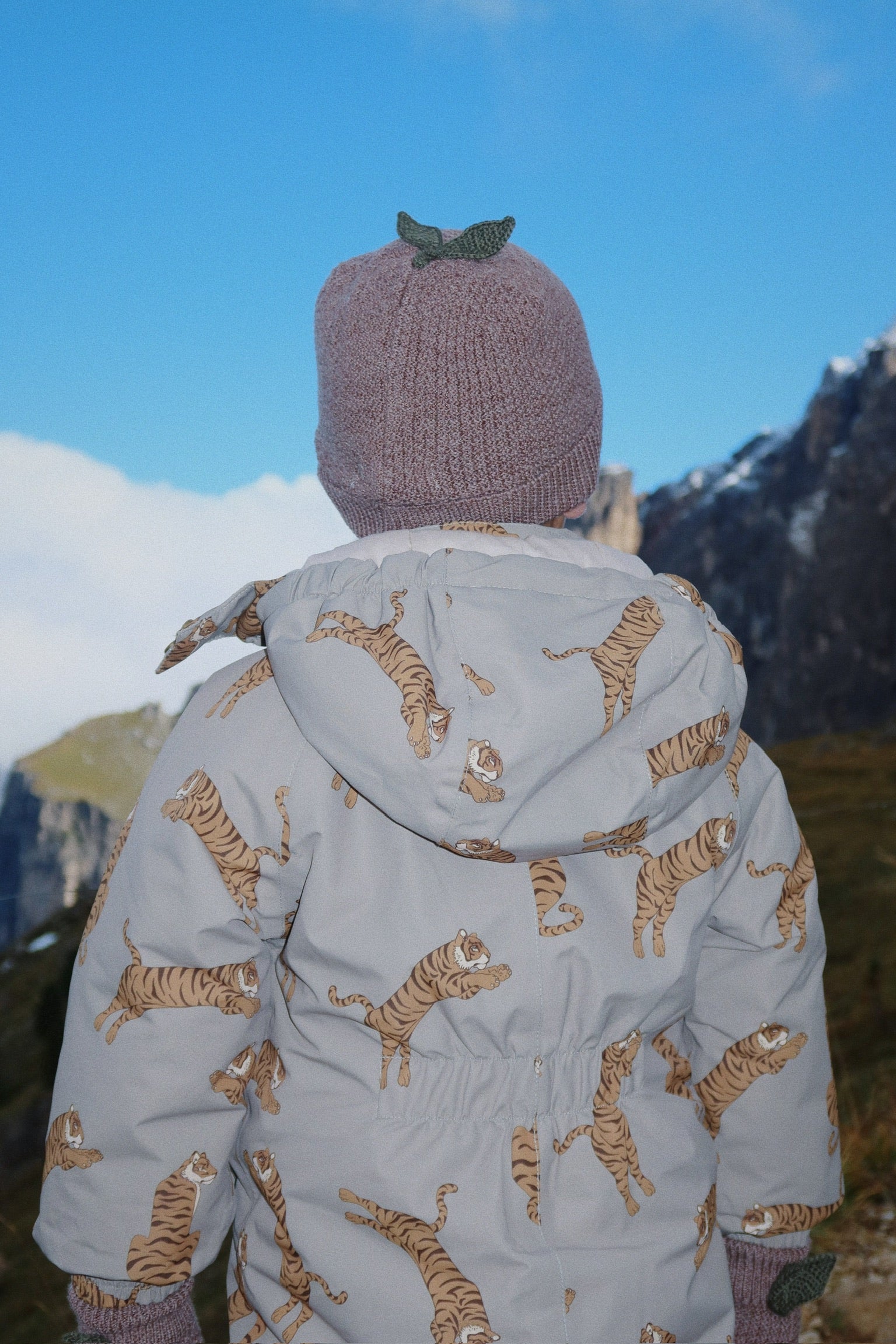 Konges Sløjd Strickmütze "Fruity" Bunny Brown Melange