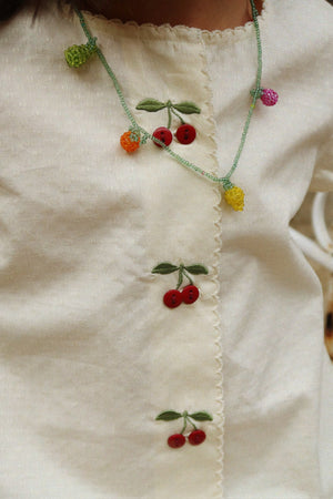 Konges Sløjd Kleid "Evia Cherry" | Cloud Cream