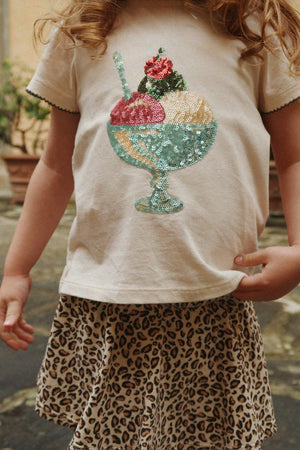 Konges Sløjd T-Shirt "Famo Puff Tee Gots" | Buttercream