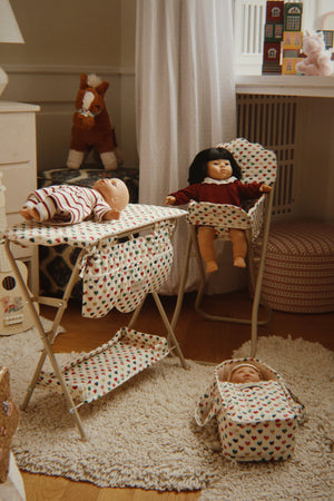 Konges Sløjd Puppen Hochstuhl "Doll High Chair Coeur Coloré"