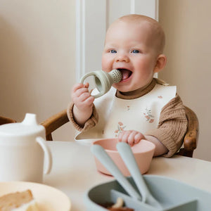 Mushie Silikon Fresh Food Feeder (2er-Set) | Cambridge Blue