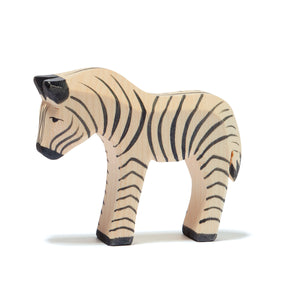 Ostheimer Holztier Zebra klein – handgefertigtes Holz Tier Safari Spielzeug