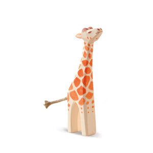Ostheimer Holztier Giraffe klein Kopf hoch – Holz Tier Safari Spielzeug Kinder
