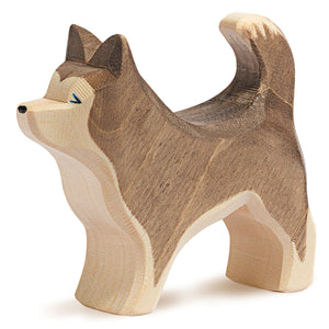 Ostheimer Holztier Schlittenhund stehend – Holz Tier Spielzeug Kinder