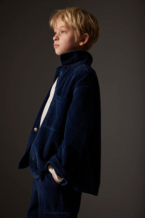 Cozmo Cord Hemd "Dakark" |  Navy Denim