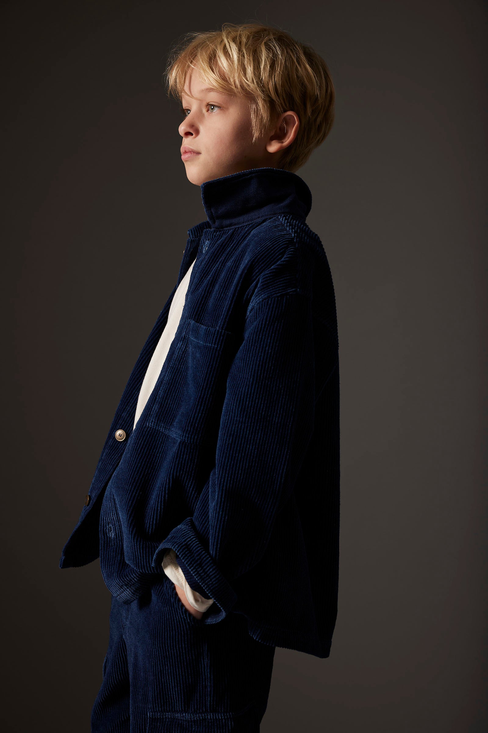 Cozmo Cord Hemd "Dakark" |  Navy Denim