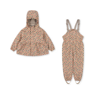 Konges Sløjd Rain Set "Rainy Palme Girl" Cœur Coloré Frappe