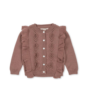 Konges Sløjd Strickjacke Fiol Frill Burlwood