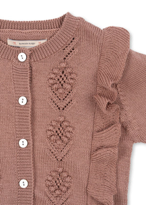 Konges Sløjd Strickjacke Fiol Frill Burlwood